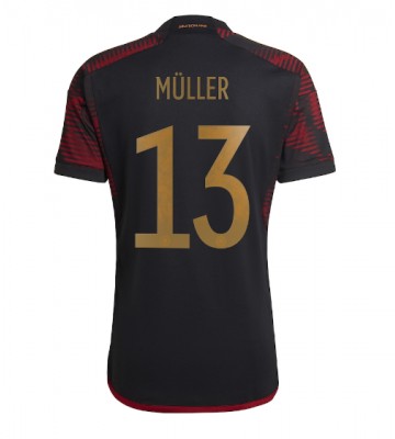 Maillot de foot Allemagne Thomas Muller #13 Extérieur Monde 2022 Manches Courte